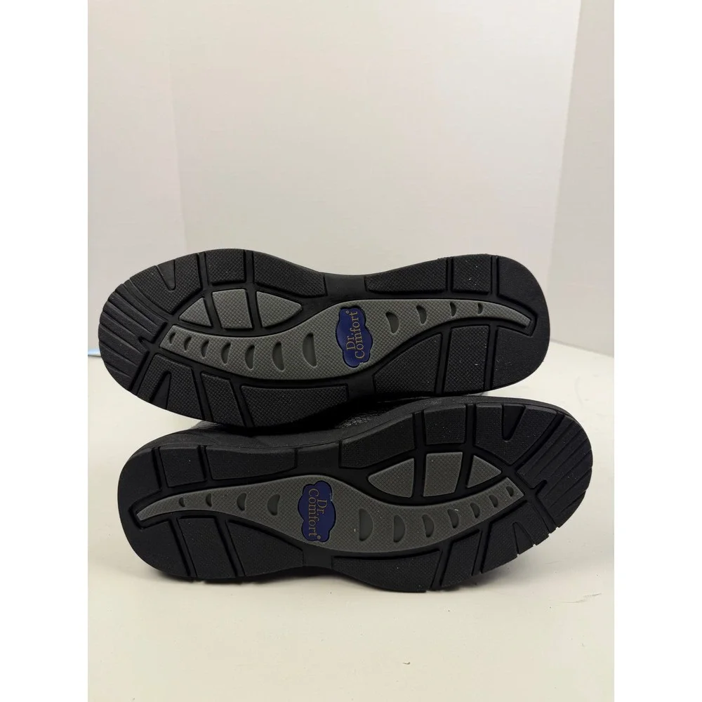 Men's Black Leather Slip-On Comfort Loafers